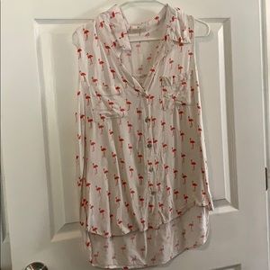 Flamingo sleeveless blouse